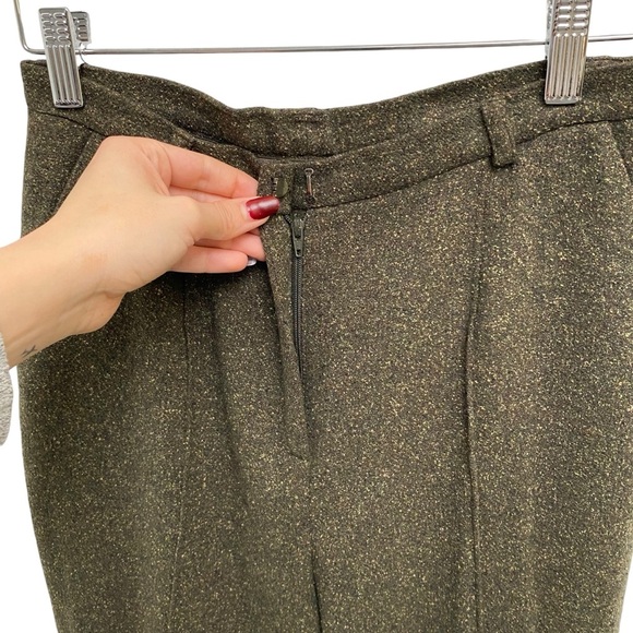 Caslon Wool & Silk Pleated Trouser Pants In Dark Olive - Picture 5 of 9
